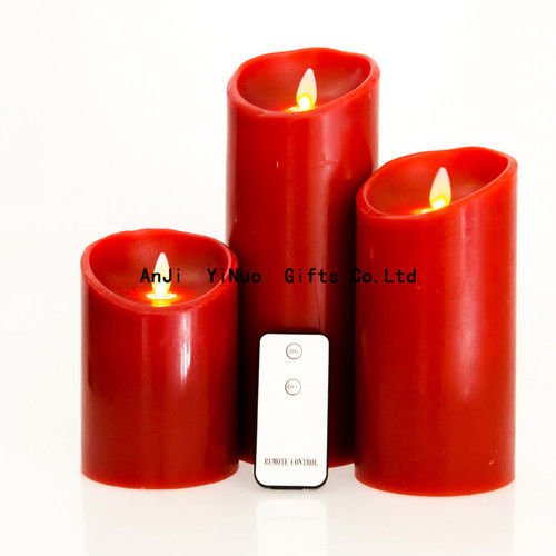 Scented Flameless Wax LED Window Candles Set With Timer For Christmas