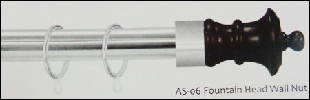 AS-06 Fountain Head Wall Nut Curtain Rods