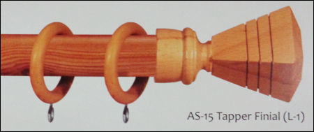 AS-15 Tapper Finial Curtain Rods