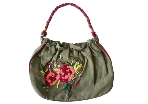 Cotton Green Handbag