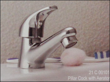 Curvy Series Pillar Cock Faucet With Aerator (21 C 00101)