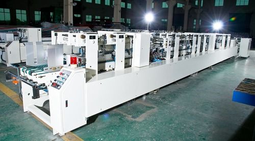 Automatic Plastic Box Folding Gluing And Lock Bottom Machine