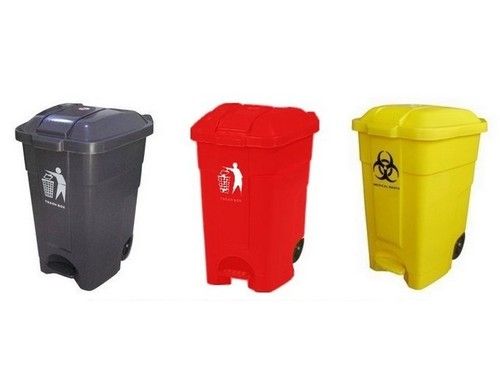 50L Waste Bin With Wheel And Pedal