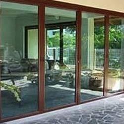 Aluminium Two Fix Two Sliding Shutter Windows With Wiremesh