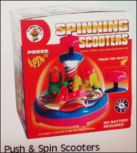 Push And Spin Scooters Toys