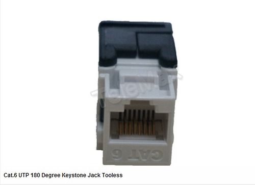 Cat.6 UTP 180 Degree Keystone Jack Tooless