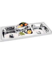 Double Sink With Vegetable Bowl