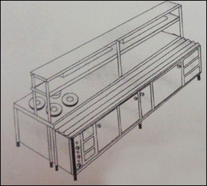  हॉट कैबिनेट के साथ सर्विस काउंटर