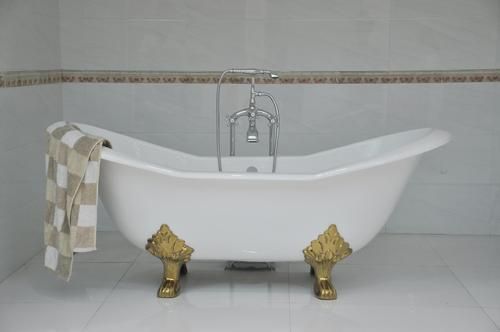 Double Slipper Cast Iron Bathtub