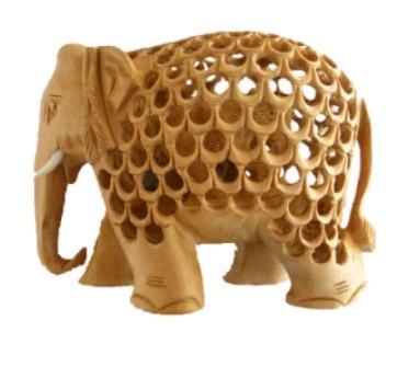 Wooden Jali Design Elephant