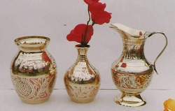Gold Plated Flower Vases
