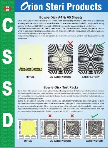 Bowie-dick Test Packs