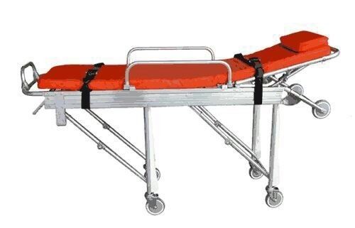 Aluminum Stretcher - 1930 x 640 x 540-840 mm, 250 kg Load Bearing | Lightweight Frame, Full Safety Straps, Collapsible Railing