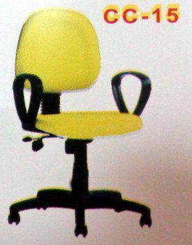 Yellow Color Low Back Revolving Office Chair Application: For Door Purpose