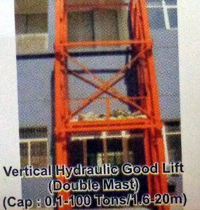 Vertical Hydraulic Good Lift