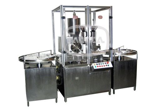 Powder Filling and Rubber Stopping Machine