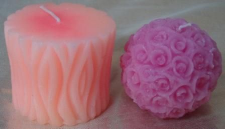 Log And Rose Ball Candle