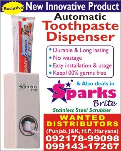 No Wastage Automatic Toothpaste Dispenser