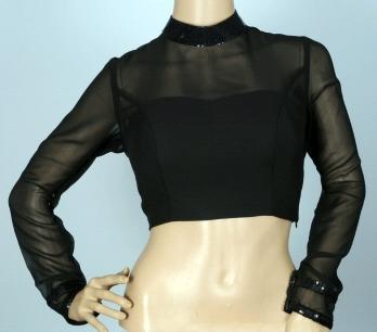 Black Full Sleeve Georgette Blouse