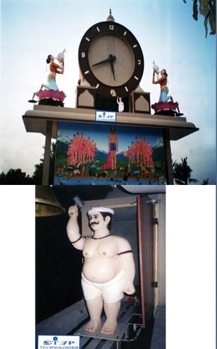 Tower Clock with Robotic Doll