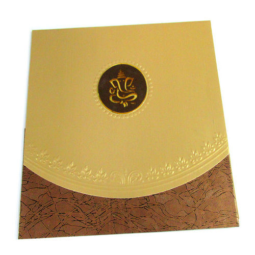 Designer Golden Wedding Card