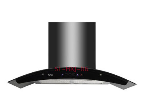 Curved Tempered Glass Panel 900mm Range Hood (Sl-hxj-06)