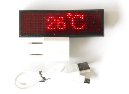 Scrolling USB Charger LED Name Tag