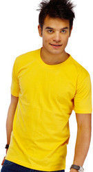 Mens Round Neck Gold T Shirt