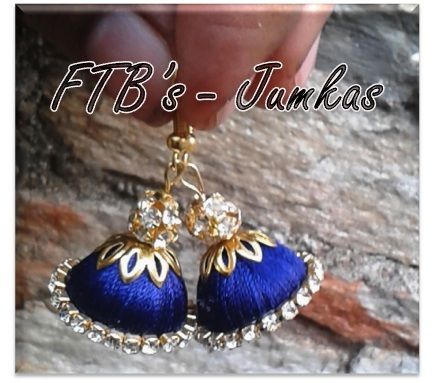 Hand Made Thread Jhumkas