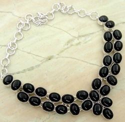 Amazing Black Onyx 925 Sterling Silver Necklace