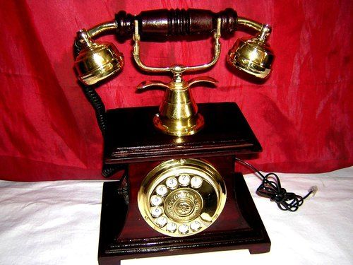 Wooden Base Rotary Phones