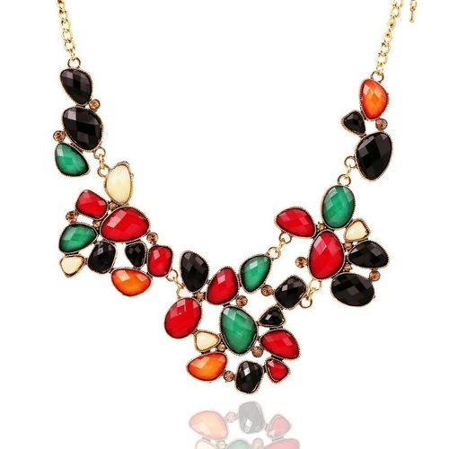Gold Plated Fashion Statement Necklace