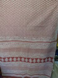 Bordered Red Cotton Saree