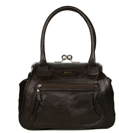 Leather Bag With Front Pocket (Brown)