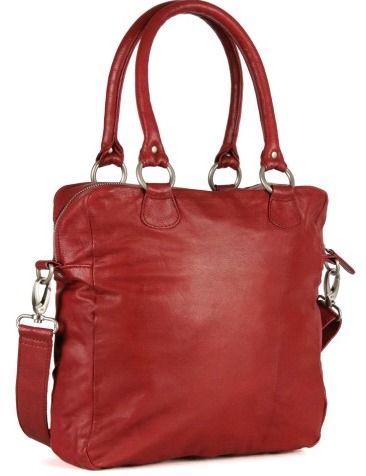 Leather Bag With Single Shoulder Strap (Red)