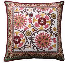 Cotton Voile Cushion Cover With Hand Block Printing