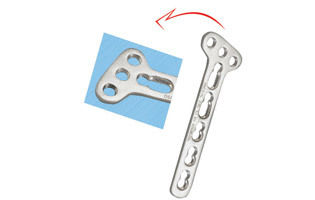 Locking `T` Plate (Oblique Angle) for 3.5 mm Screws 