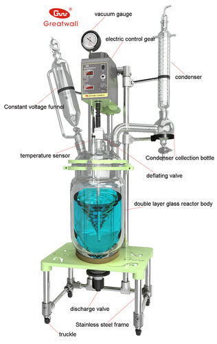 Double Layer Glass Reaction Kettle