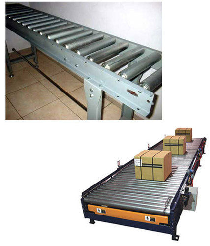 Industrial Roller Conveyor - High Load Bearing Capacity, Low Power Consumption, Forward Reverse Motion & Counting Sensors, High Performance with Noise Reduction