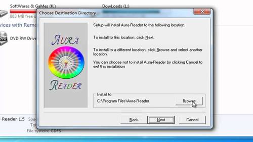 ऑरा सॉफ्टवेयर और सीडी