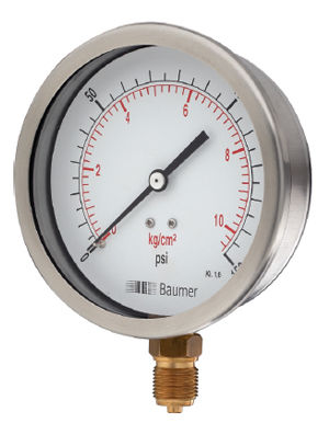 SS Case Brass Pressure Gauge Bourdon Type (Model AT)