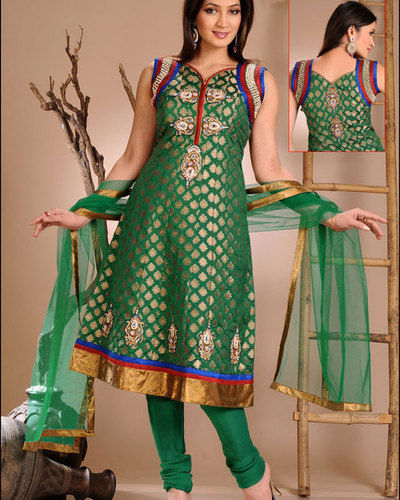 Green Ethnic Salwar Kameez