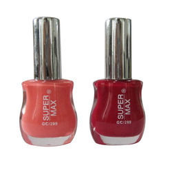 Red And Peach Colorful Nail Polish