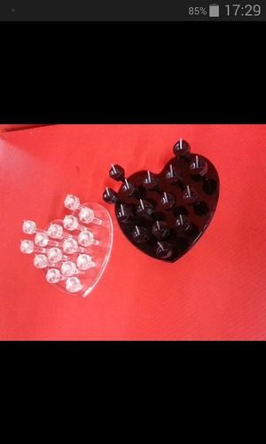 Heart Shaped Acrylic Finger Ring Display Stands