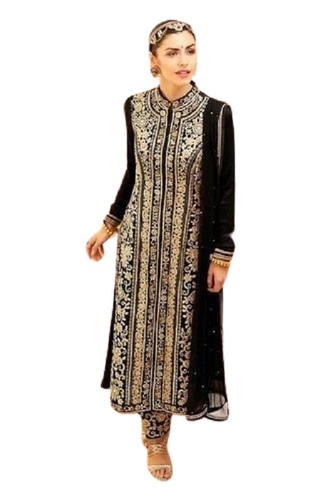 Veggie green color kashmiri woven sherwani kurti with paisleys pattern