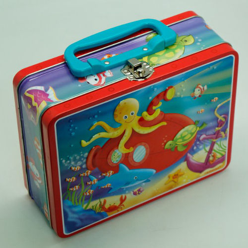 Gift Tin Box With Handle