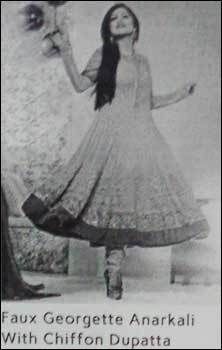 Anarkali Dress With Chiffon Dupatta