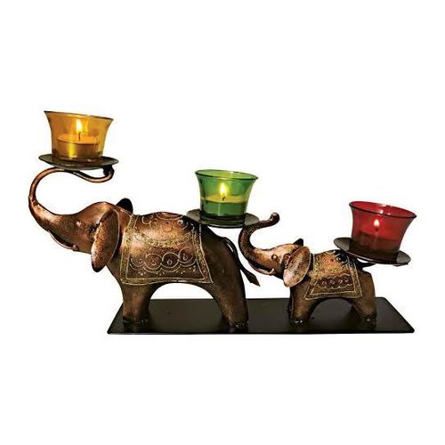 Decorative Metal Elephant T Lite