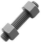 Stud Bolts With 2 Heavy Hex Nuts