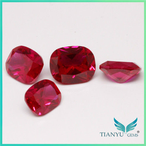 Pvc Cushion Cut Precious 8# Ruby Corundum Gemstone